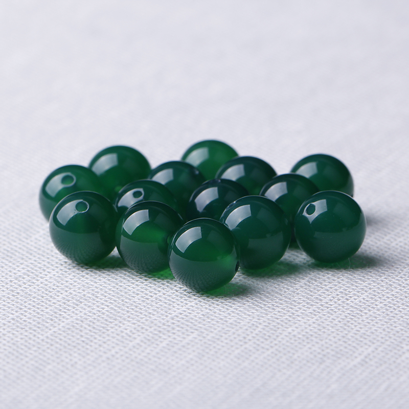 喜尚晶 手工饰品配件 圆珠 散珠子 串珠 水晶绿玛瑙半成品DIY配件