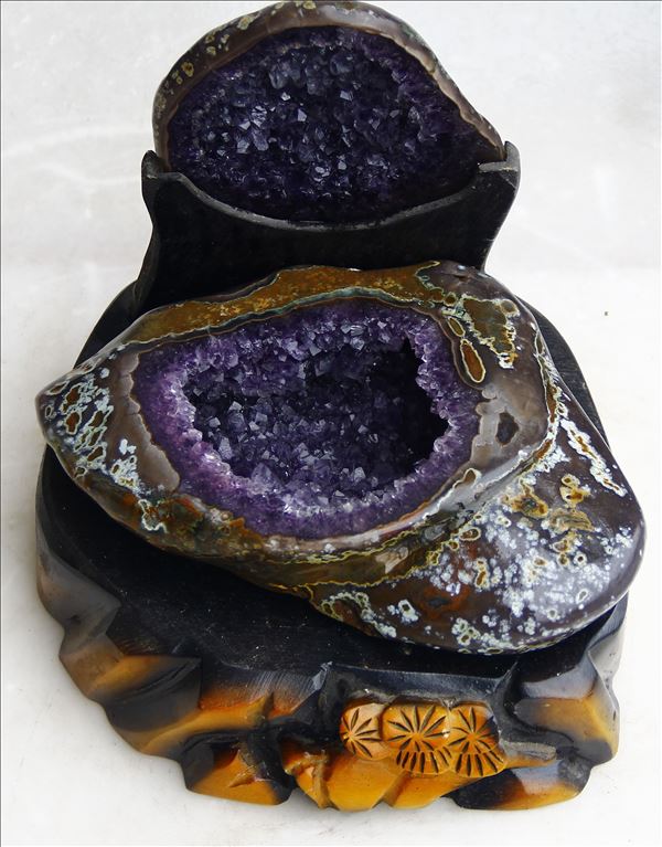 极品乌拉圭天然紫水晶洞晶洞玛瑙紫水晶聚宝盆摆件消磁