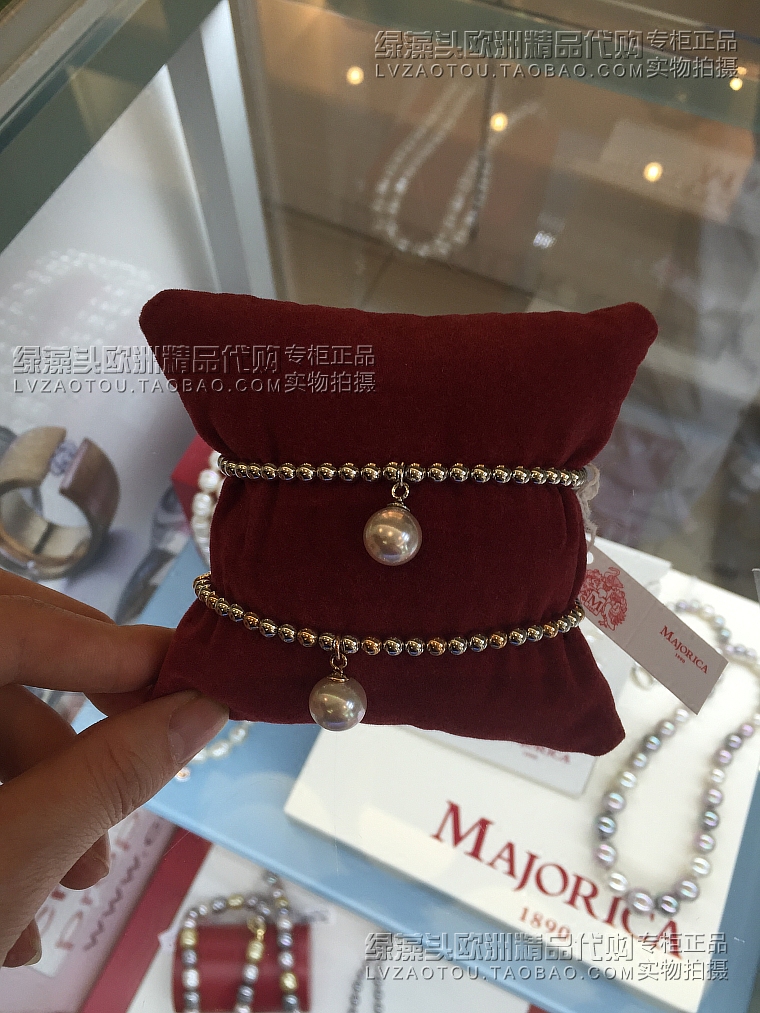 西班牙正品代购 百年皇室贵族品牌 MAJORICA 简洁10毫米珍珠手链折扣优惠信息