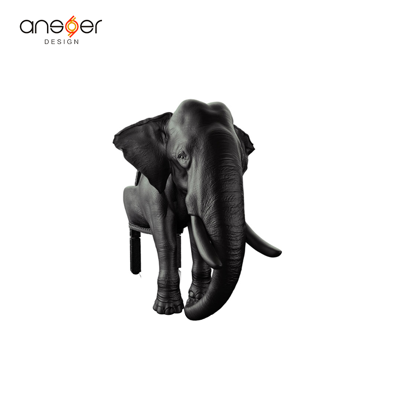 ansuner原创设计师家具 elephant chair/大象椅 动物真皮创意座椅