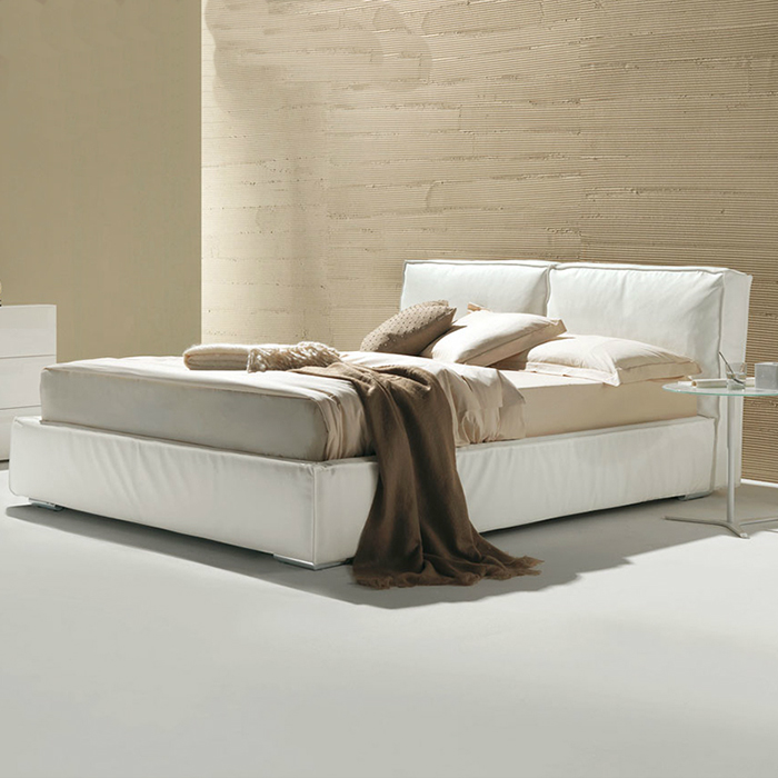 可拆洗布艺床 小户型布床北欧宜家1.8米双人床简约现代储物软包床