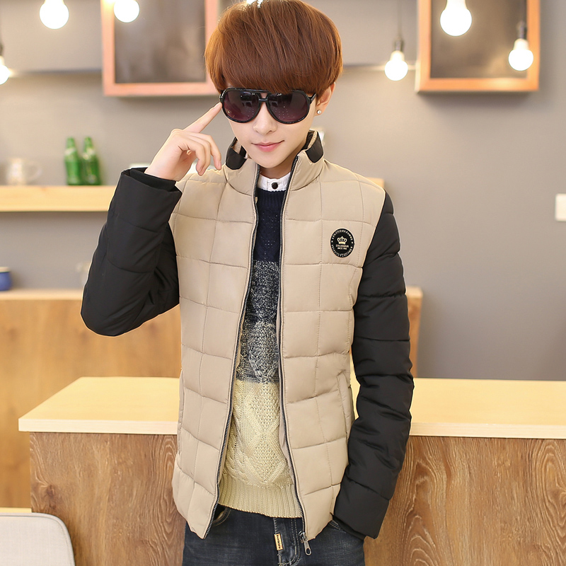 男士棉衣外套冬装新款羽绒服韩版男装青少年修身短款加厚外套潮流
