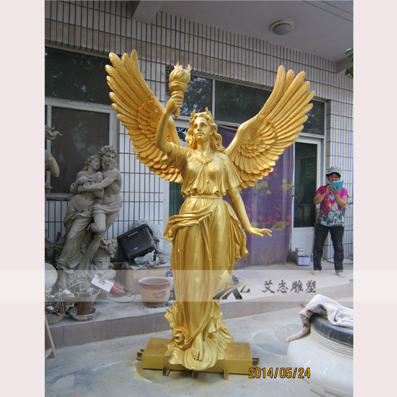 欧式人物雕塑  玻璃钢仿铜   自由女神雕塑 室外摆件雕塑AZ-306