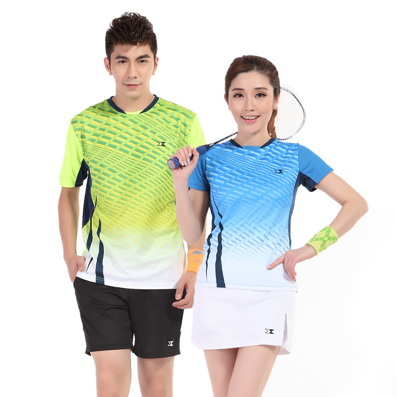 羽毛球服套装夏乒乓球运动服比赛服队服圆领短袖男女团购时尚速干