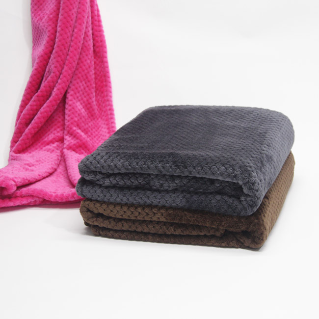 网眼法兰绒毯子贝贝绒菠萝格珊瑚绒毛毯空调毯毛巾被冬季双人床单折扣优惠信息