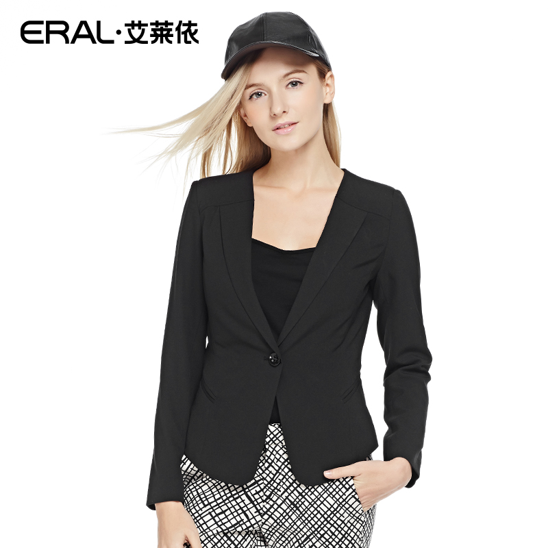 ERAL/艾莱依长袖修身长袖小西服女春装小西装外套短款30023-EXAB