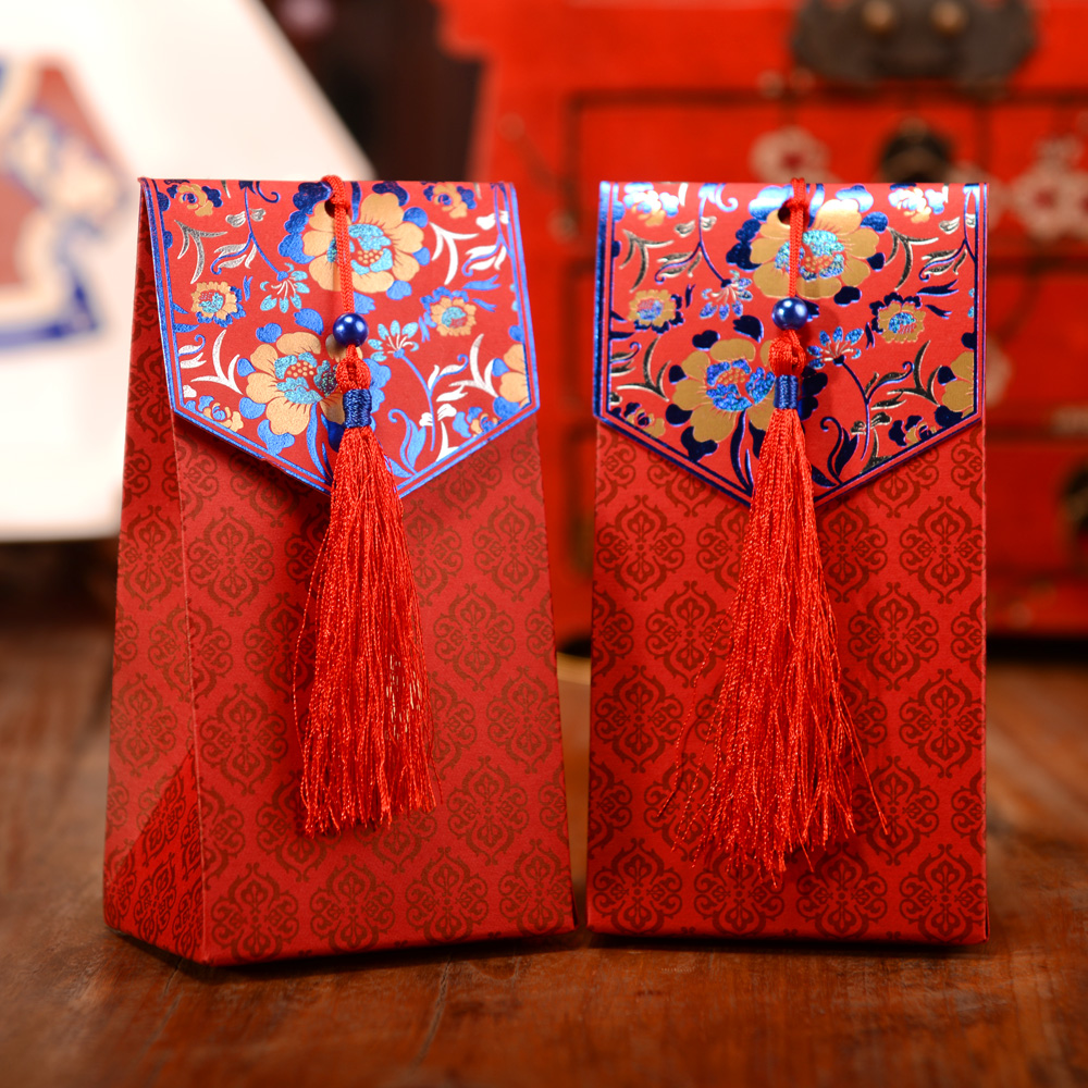 烟雨集六合 喜糖盒喜糖袋 中国风创意 喜糖盒子 婚庆结婚糖盒子
