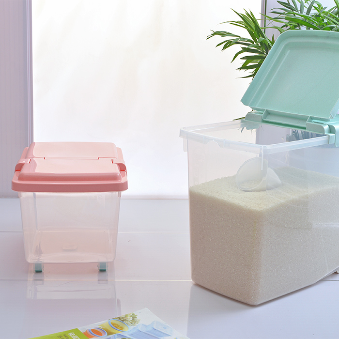 包邮米桶5kg米缸塑料密封储米箱带滑轮厨房防虫防潮送量杯米面缸折扣优惠信息