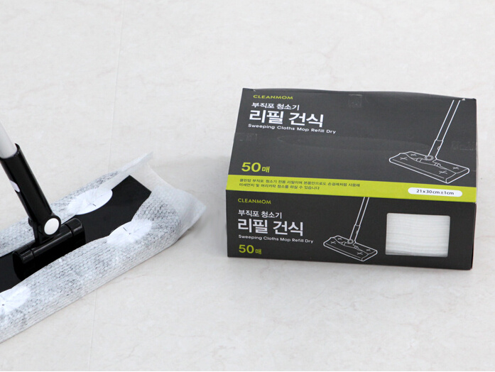 韩国进口changsin平板拖把替换 静电除尘纸 地板宠物毛发清理50p