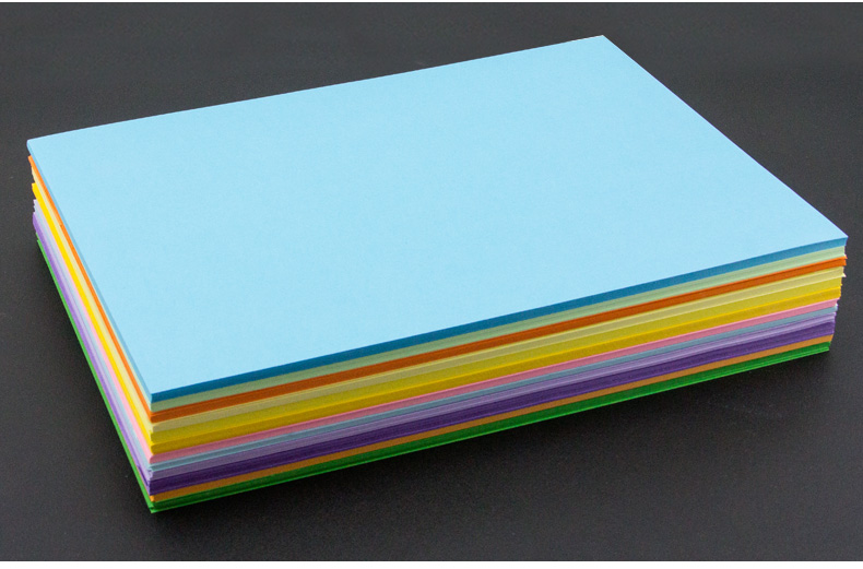 手工彩纸 A4复印纸彩色打印纸 80克A4彩色卡纸 折纸材料包邮折扣优惠信息