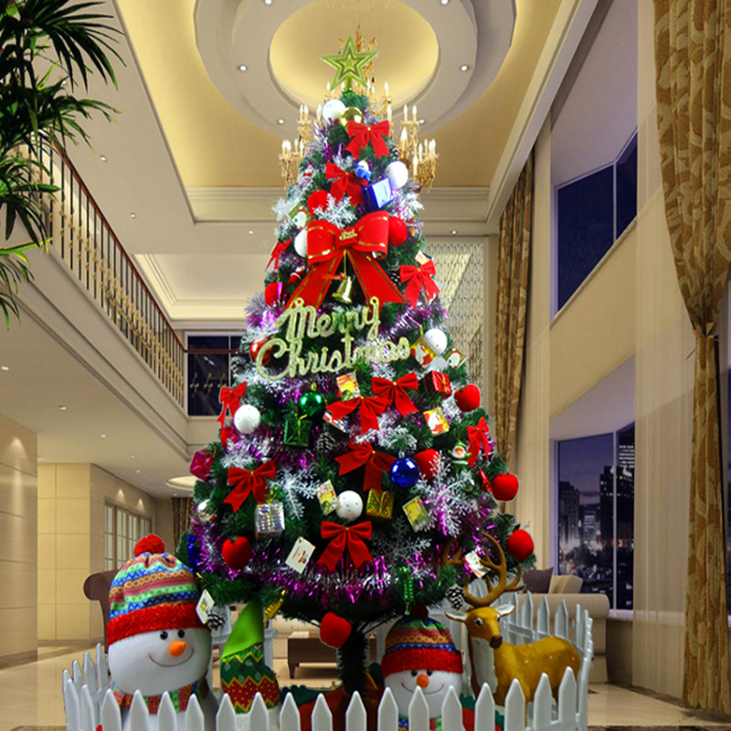 超大圣诞树2.1米套餐超豪华圣诞树 210cm高档大型圣诞树送灯包邮