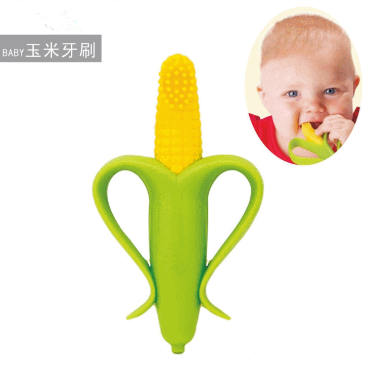 美国香蕉宝宝婴儿童硅胶Baby banana牙胶 牙刷 磨牙棒 咬咬胶玩具