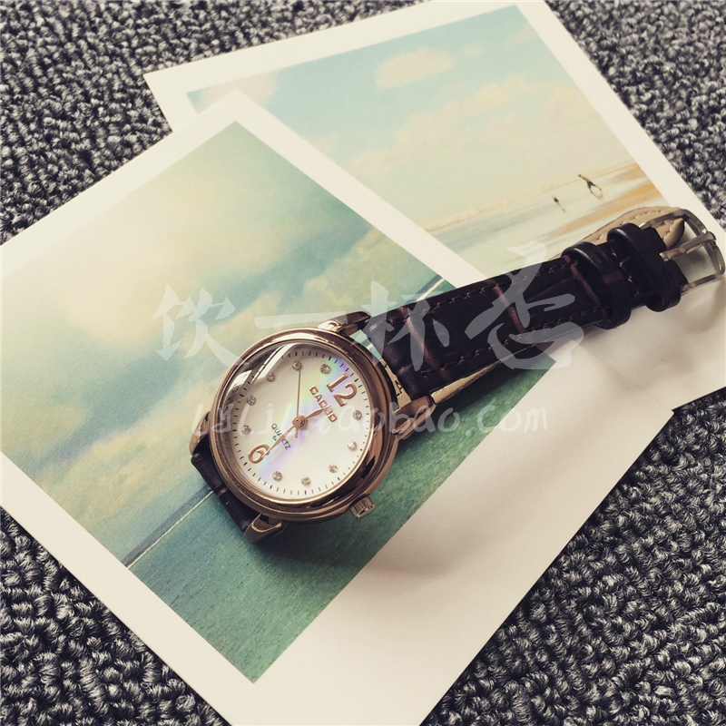 于盛夏之末。会散发彩虹极光的小清新气质森女腕表 精致复古手表