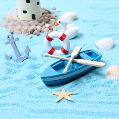 苔藓微景观创意礼物地中海风格小船船锚泳圈救生圈装饰工艺品摆件折扣优惠信息