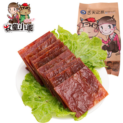 【牧童蜜汁精制猪肉脯500g】靖江特产猪肉干秘汁猪肉铺零食小吃