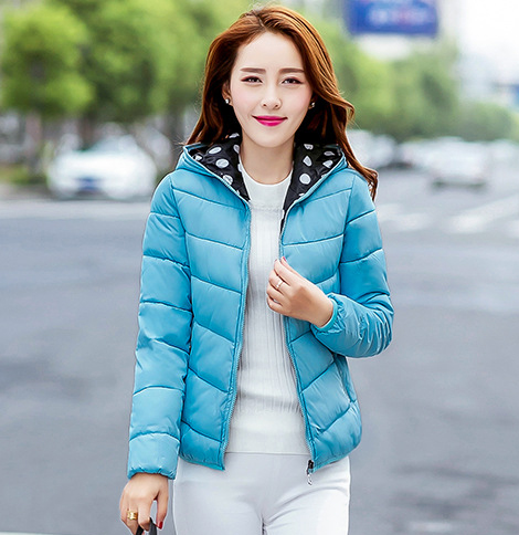 2015冬季新款韩版女装短款棉服修身双面穿棉衣外套