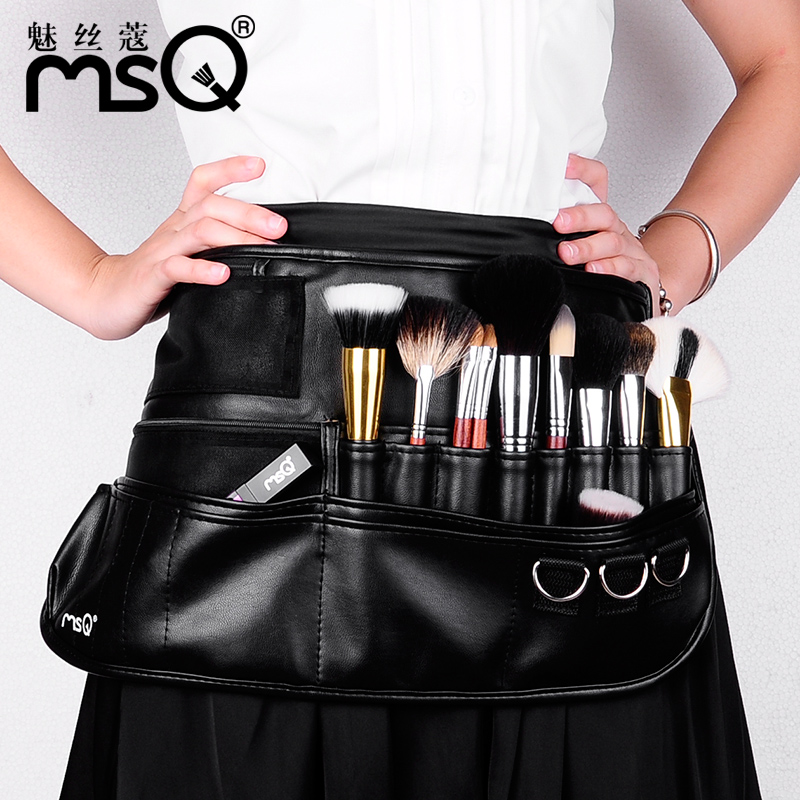 MSQ/魅丝蔻 仿真皮专业化妆刷包 专用化妆师腰包 大容量化妆空包