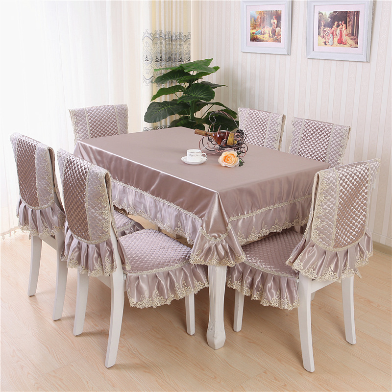 新品欧式四季桌布餐椅套椅子坐垫靠背套装茶几布台布特价餐桌椅套