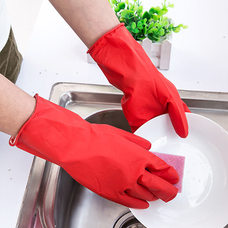 C12-4-06 厨房护肤乳胶家务手套 防水耐用清洁洗衣洗碗家居手套