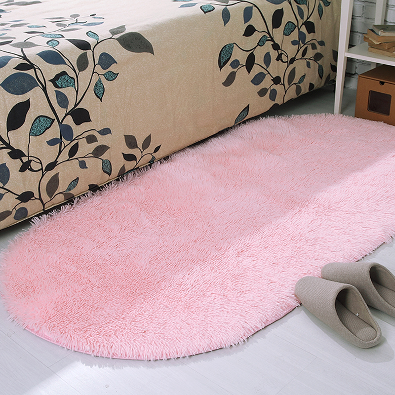 可爱椭圆形地毯家用客厅茶几卧室地毯房间床边地毯床前毯定制