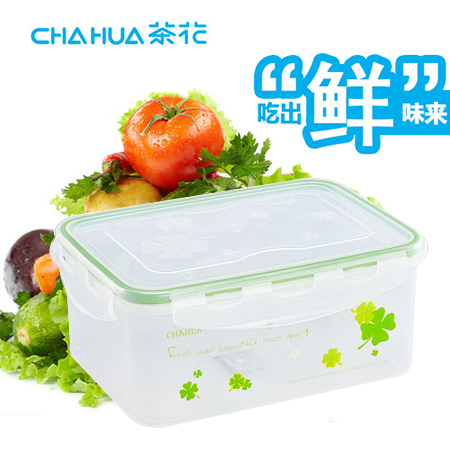 耐热保鲜盒塑料便当盒密封盒微波炉饭盒收纳盒密封食品盒茶花3072折扣优惠信息