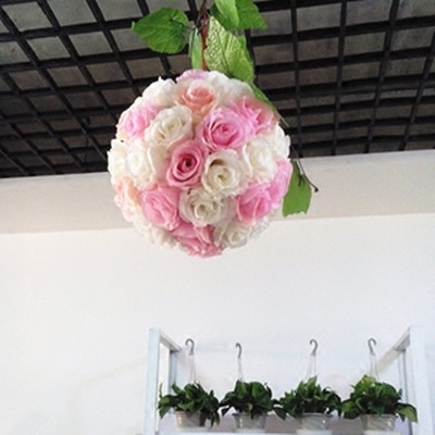 婚礼仿真玫瑰高档花球商场庆典4S店展厅中庭装饰品挂饰幼儿园吊饰
