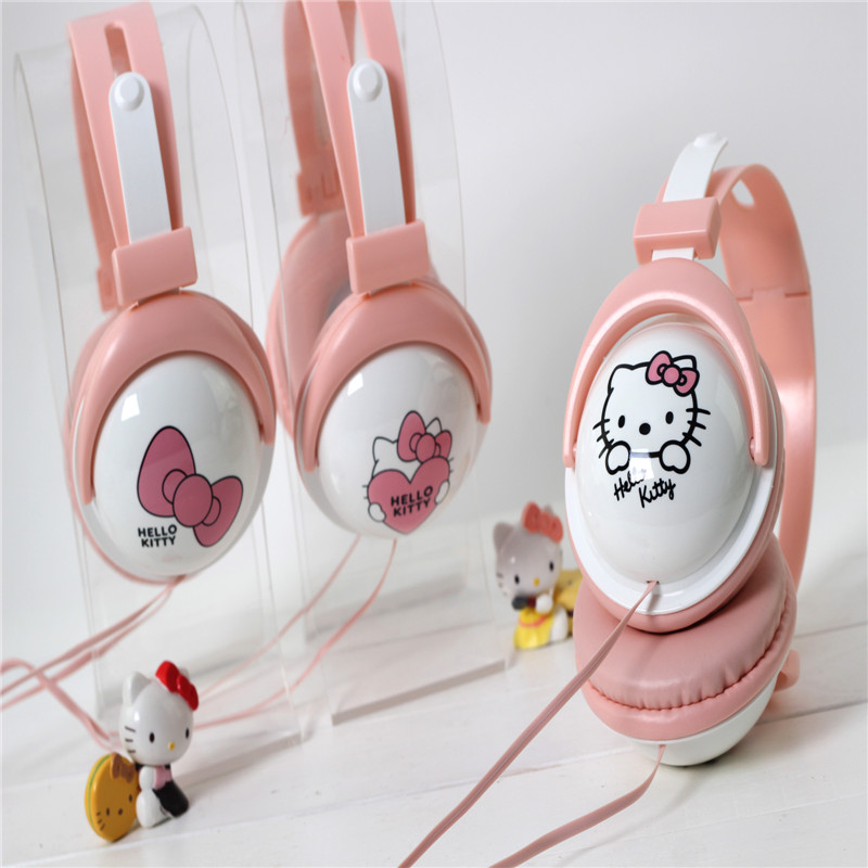 DIID可爱Kitty头戴式耳机凯蒂猫手机耳机带麦卡通女生音乐重低音