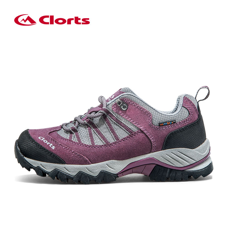 Clorts洛弛户外休闲运动鞋女登山鞋真皮透气保暖防水防滑徒步女鞋