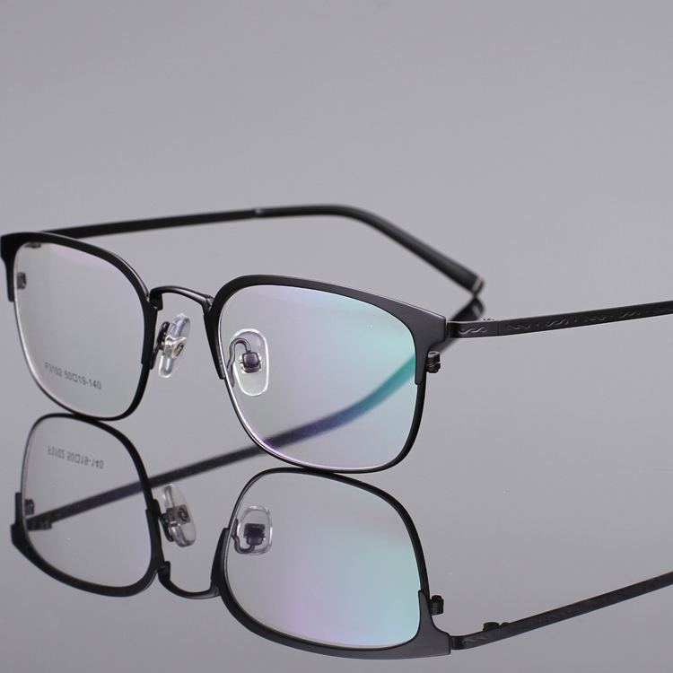 复古钛合金眼镜金属圆形眼镜框可配近视平光电脑护目镜男女款潮框