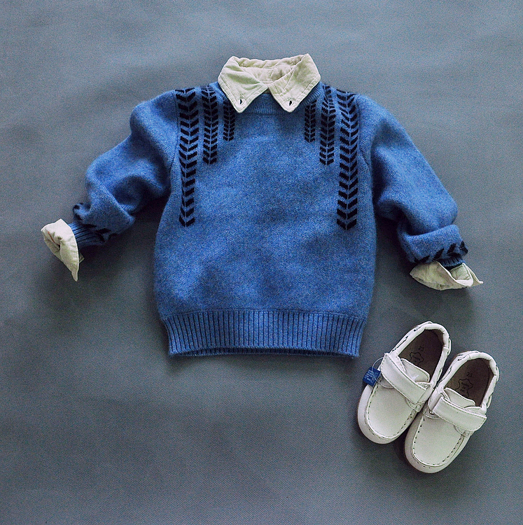儿童羊绒衫 男童纯色加厚圆领宝宝毛衣套头中大童羊毛衫秋冬新款