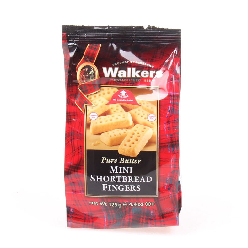 英国进口零食礼盒 Walkers沃尔克斯黄油巧克力迷你豆酥饼干125g