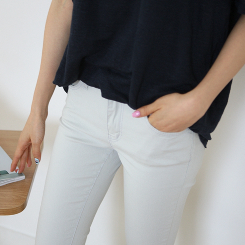 Lish Berry韩国牛仔裤2015秋季女式九分小脚裤铅笔裤子26码kr6059