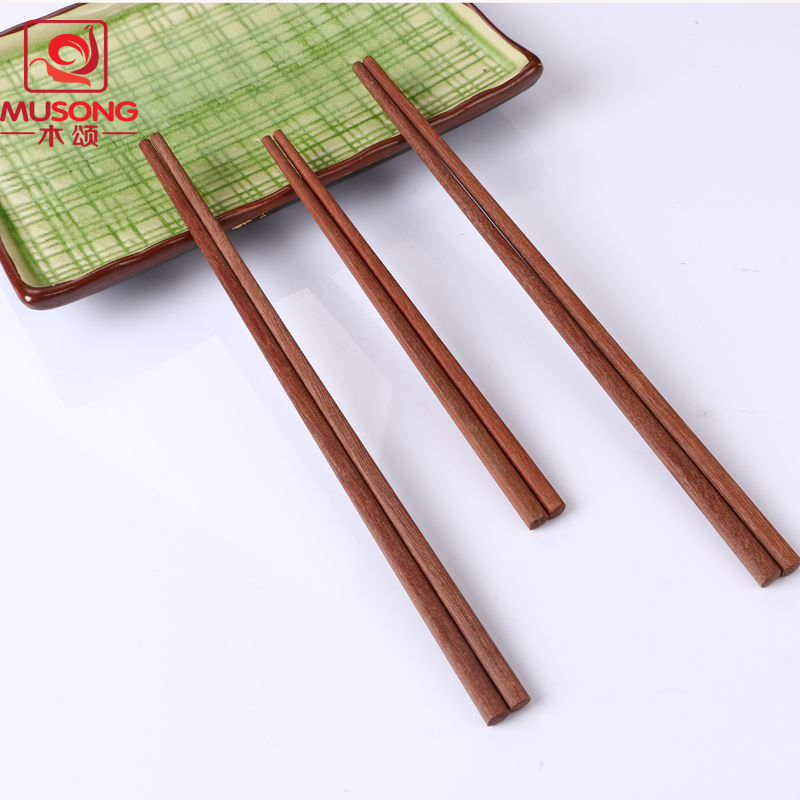 无漆红檀木家庭亲子筷3双装 天然红木环保家用实木筷子 套装餐具折扣优惠信息
