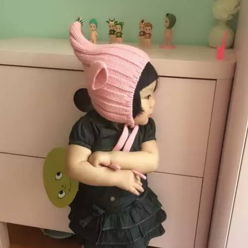 2件包邮 爱的热浪宝宝帽子 婴儿毛线针织帽子 2016韩版秋冬新款