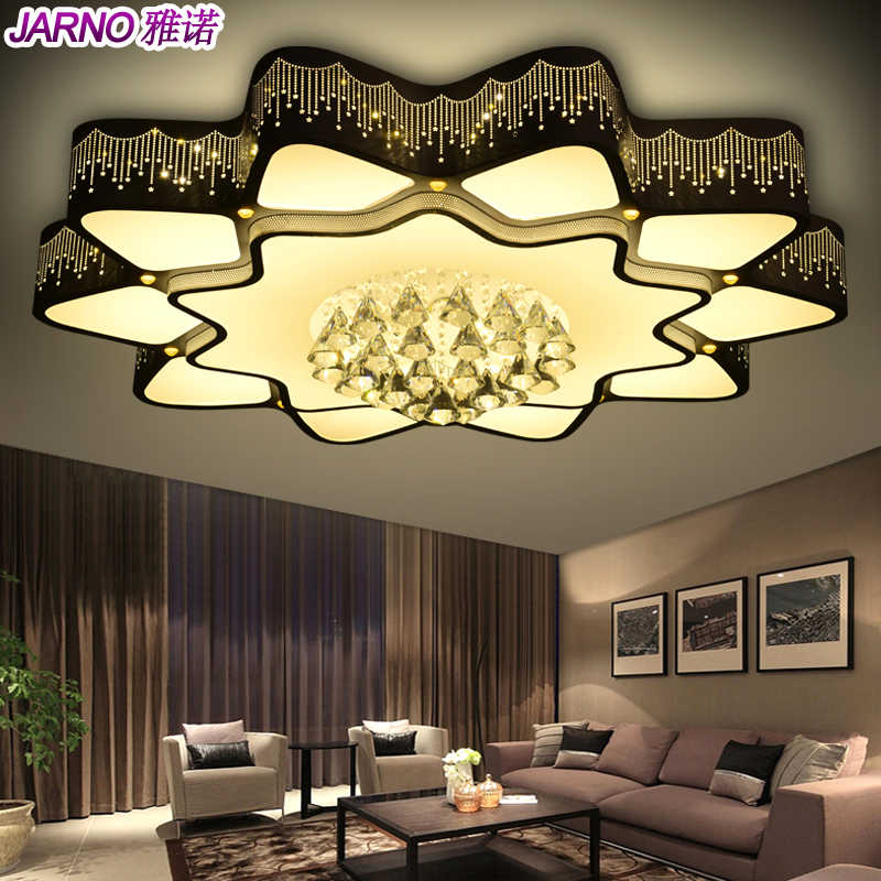 现代简约客厅吸顶灯大气水晶灯花形主卧室灯温馨创意LED餐厅灯具