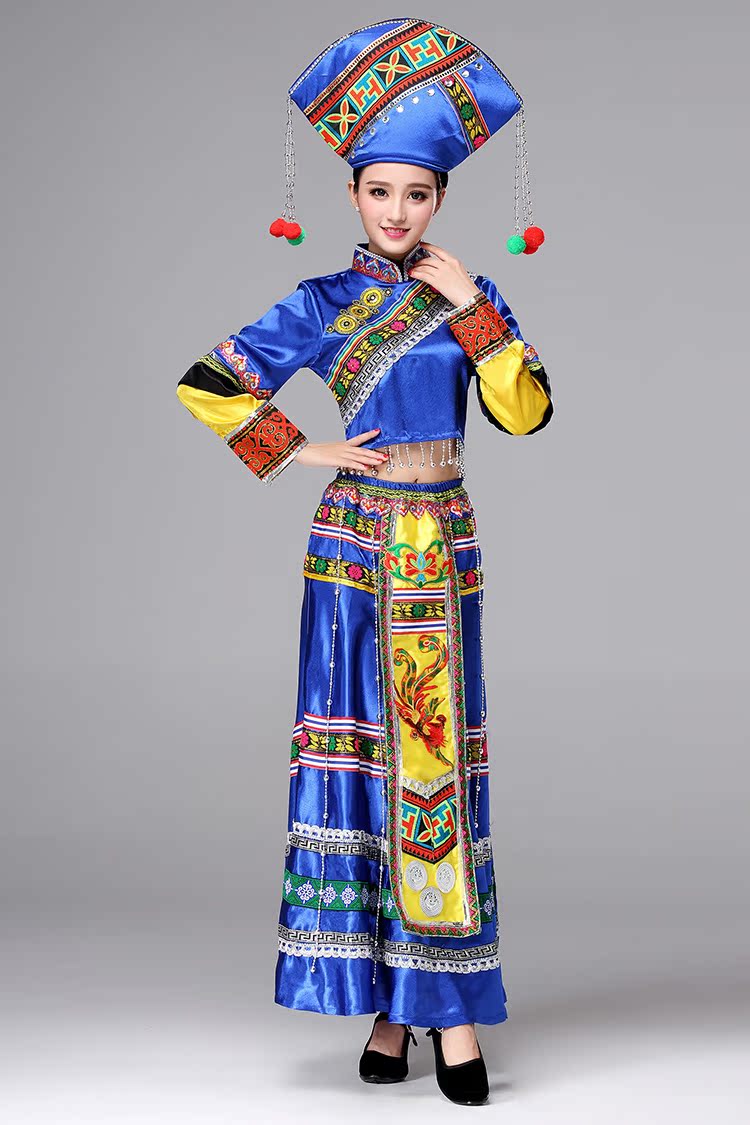 新款成人女士壮族服装舞蹈演出服装广西云南少数民族瑶族表演服饰