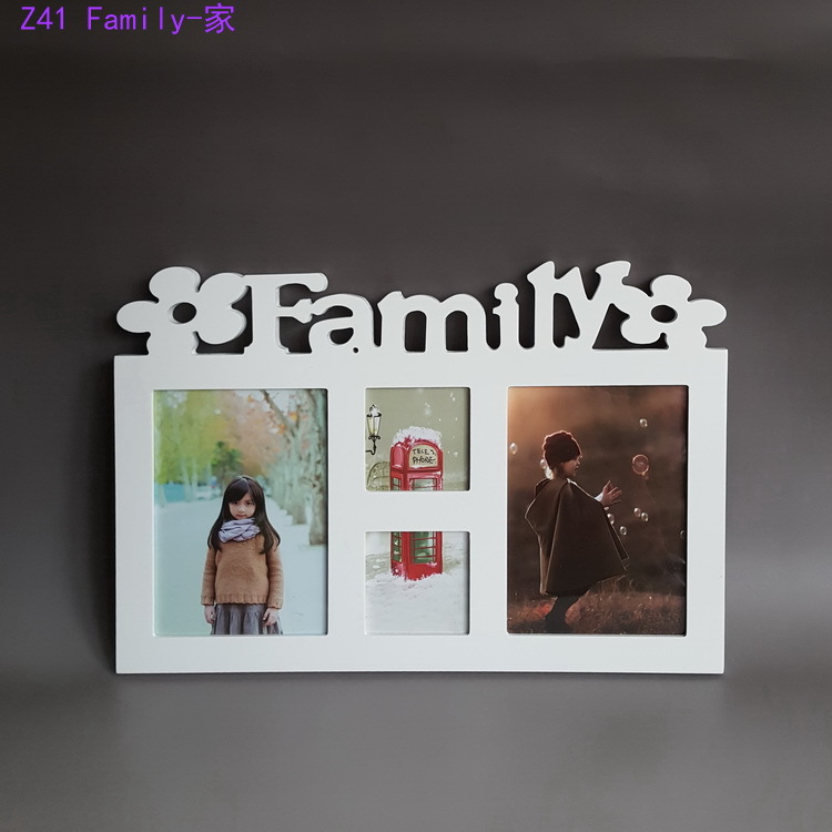 Z41 创意欧式 环保温馨Family木质相框儿童创意礼品摆台挂墙组合折扣优惠信息