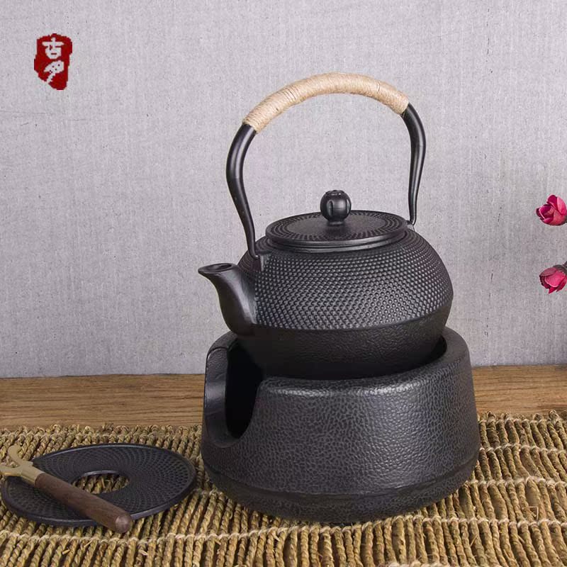 铁壶铸铁无涂层家用炭火茶炉小型迷你煮茶炉日本南部生铁壶泡茶壶