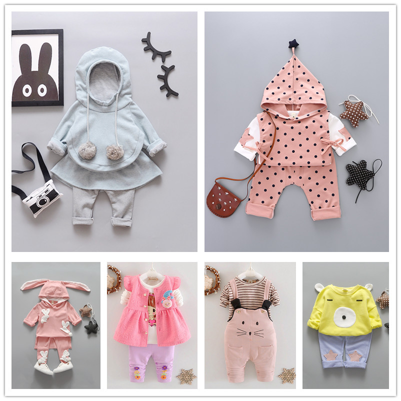 女宝宝秋装套装0-1-2-3岁韩版小女童马甲三件套婴儿秋季长袖衣服