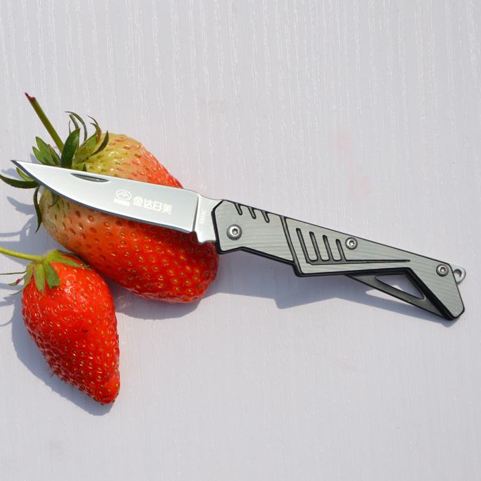 金达日美便携迷你水果刀 折叠小刀 不锈钢果皮刀 随身削皮刀家用