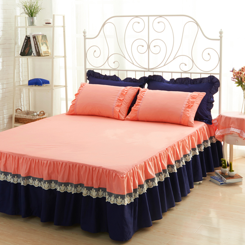 全棉床裙床罩单件欧式纯棉床单床套床盖1.5米1.8m床席梦思保护套