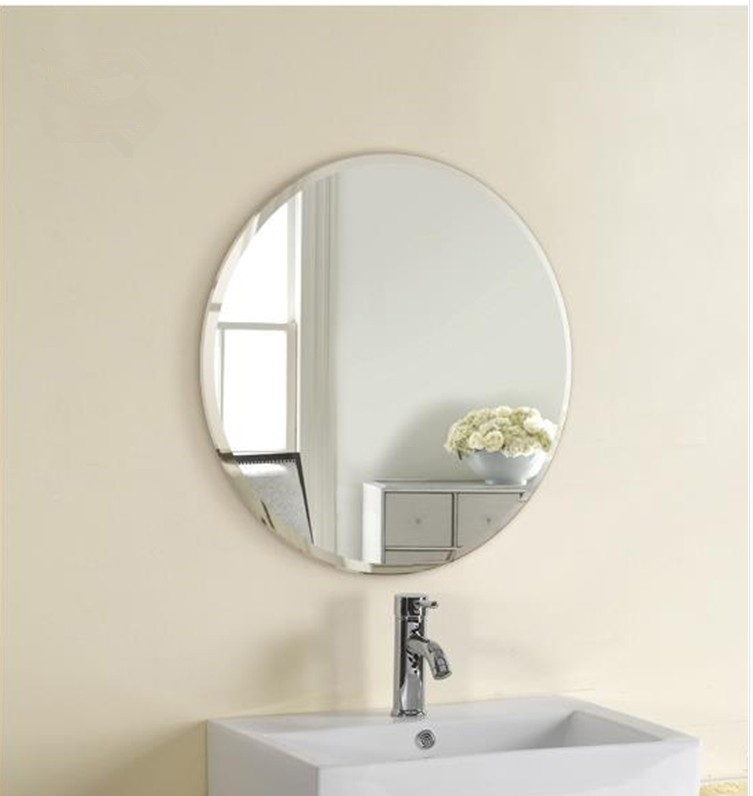 欧式椭圆形镜子浴室镜洗手盆壁挂镜梳妆台镜防水镜卫生间镜子粘贴