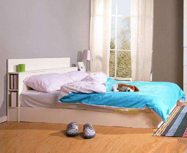 简约板式床 双人储物床 实木床 榻榻米床 韩式床单人床 可订做
