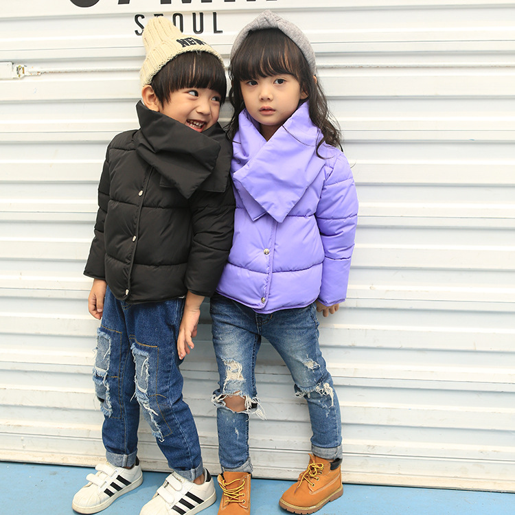 冬季时尚韩版加厚保暖防风防水中小童围博童装棉衣儿童棉衣外套