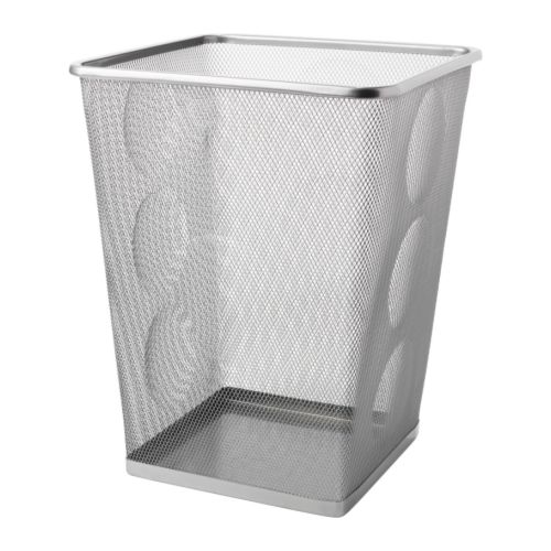 IKEA苏州宜家国内代购多库门废纸篓收纳桶铁网金属垃圾桶结实耐用