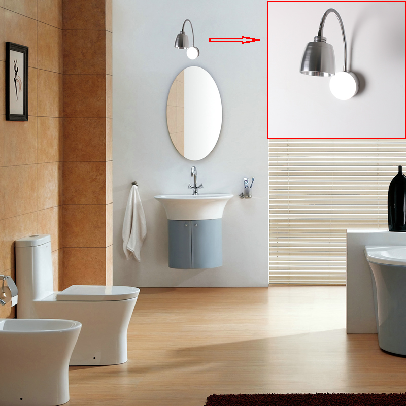 单头镜前灯可旋转床头壁灯现代简约LED铝材卫生间防水浴室灯5W 7W折扣优惠信息