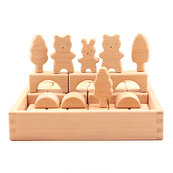 woodpapa小熊宝宝玩具木制积木1-4岁儿童玩具生日礼物亲子玩具折扣优惠信息
