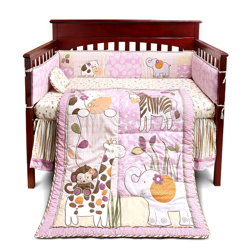 美国婴儿床上用品套件纯棉被子床单儿童宝宝床围四季通用08折扣优惠信息