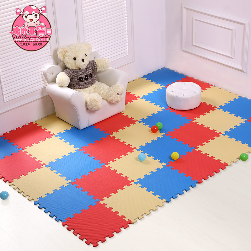 正品环保婴儿童泡沫拼图地垫 爬行垫拼接铺地板垫子大号加厚