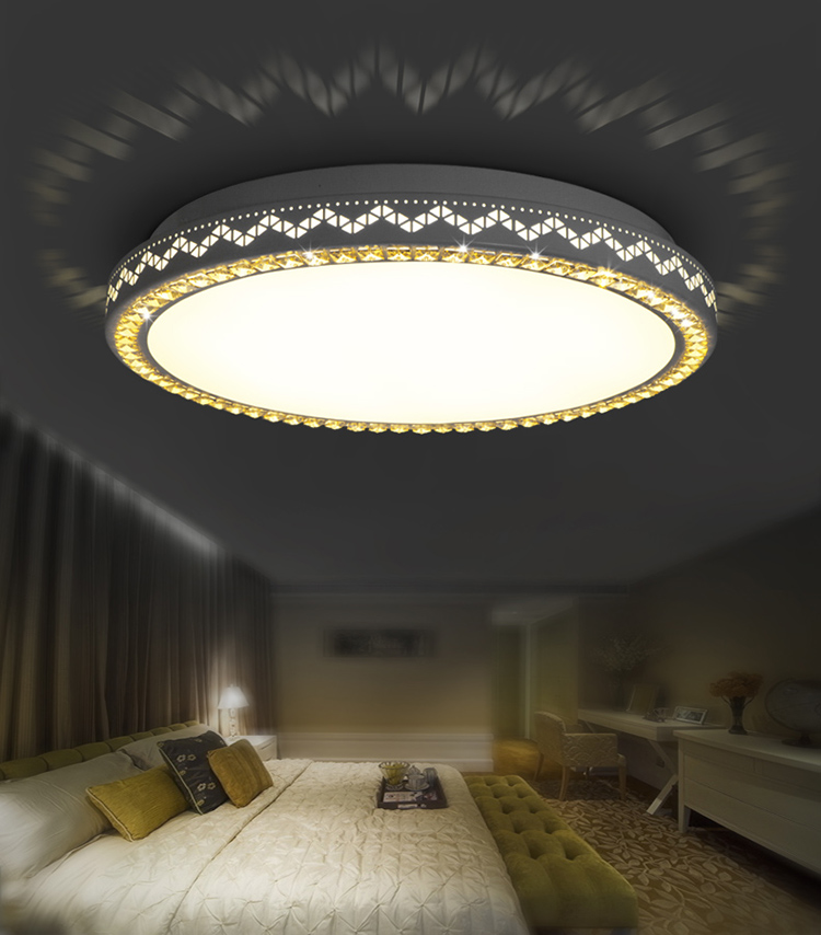 LED新款客厅灯具 卧室大气水晶灯餐厅灯 过道灯圆形直径l吸顶灯
